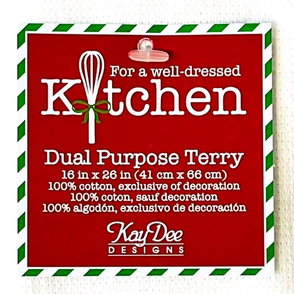 I’ll Be Gnome For Christmas Terry Kitchen Towels by Kay Dee Designs Set of 2 NWT - Picture 7 of 11